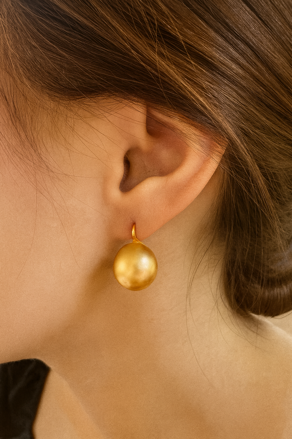 Deep Golden South Sea Pearl Jewelry Set – 14K Solid Gold