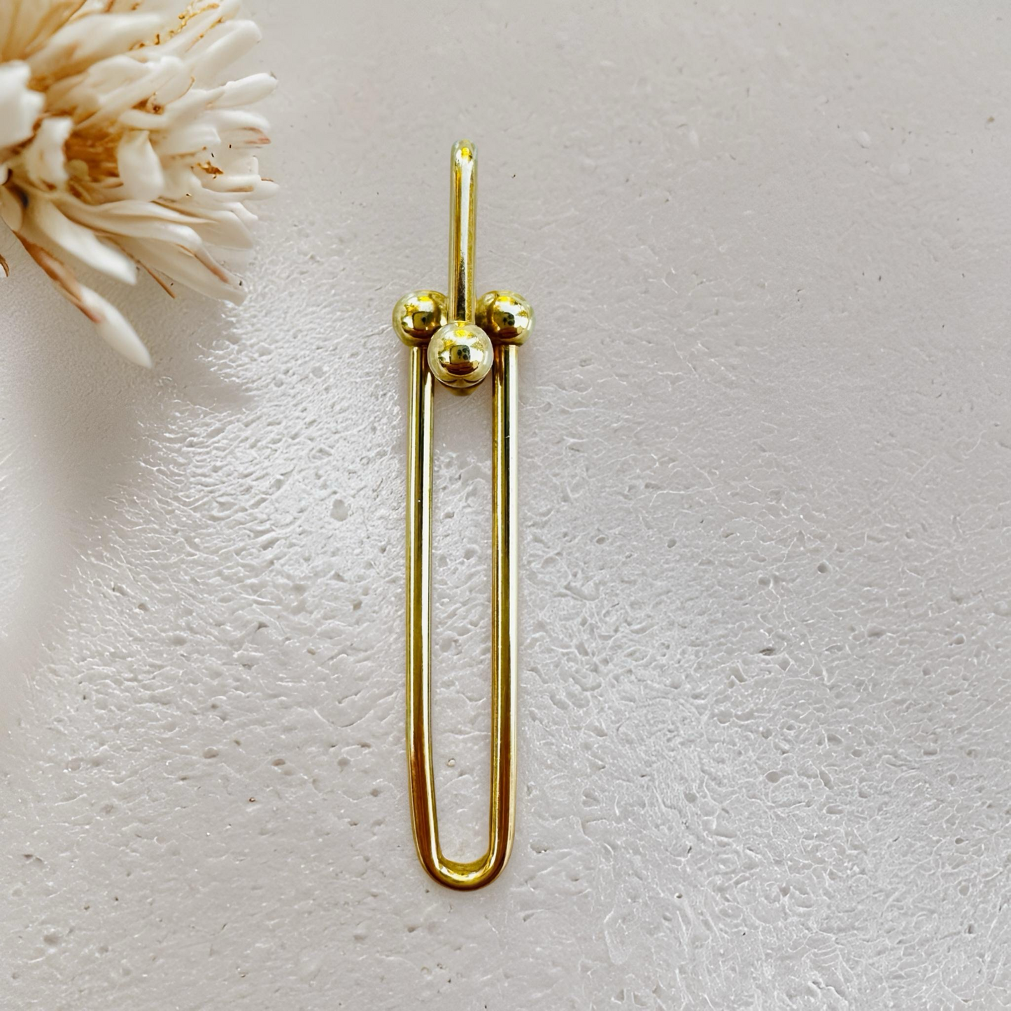 Sphere Accent Paperclip Pendant
