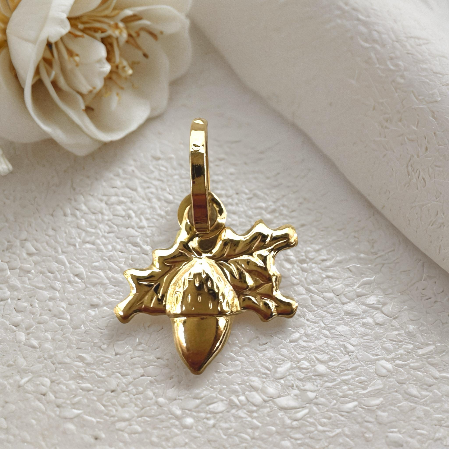 Golden Acorn Pendant