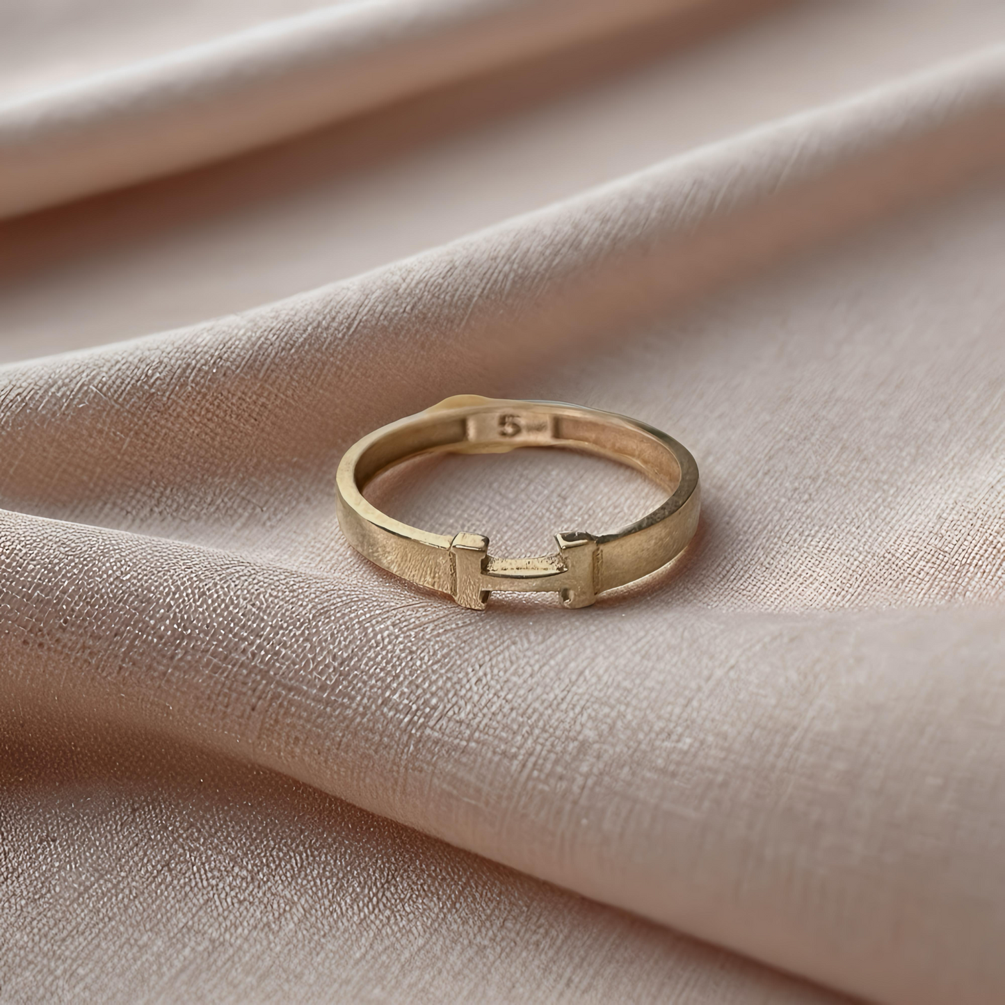 Gold Geometric Ring