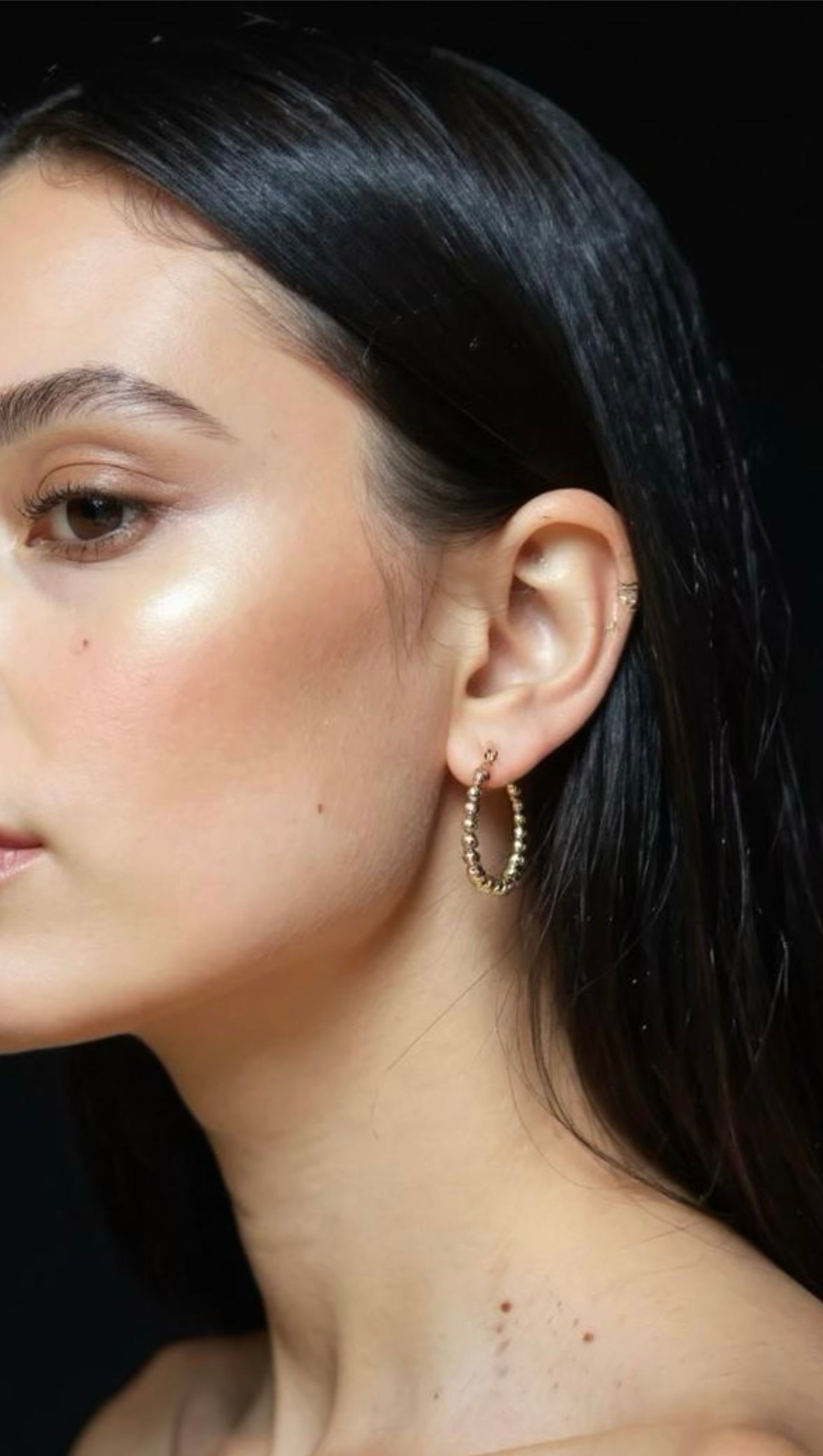 Beaded Hoop Earrings