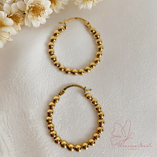 Beaded Hoop Earrings