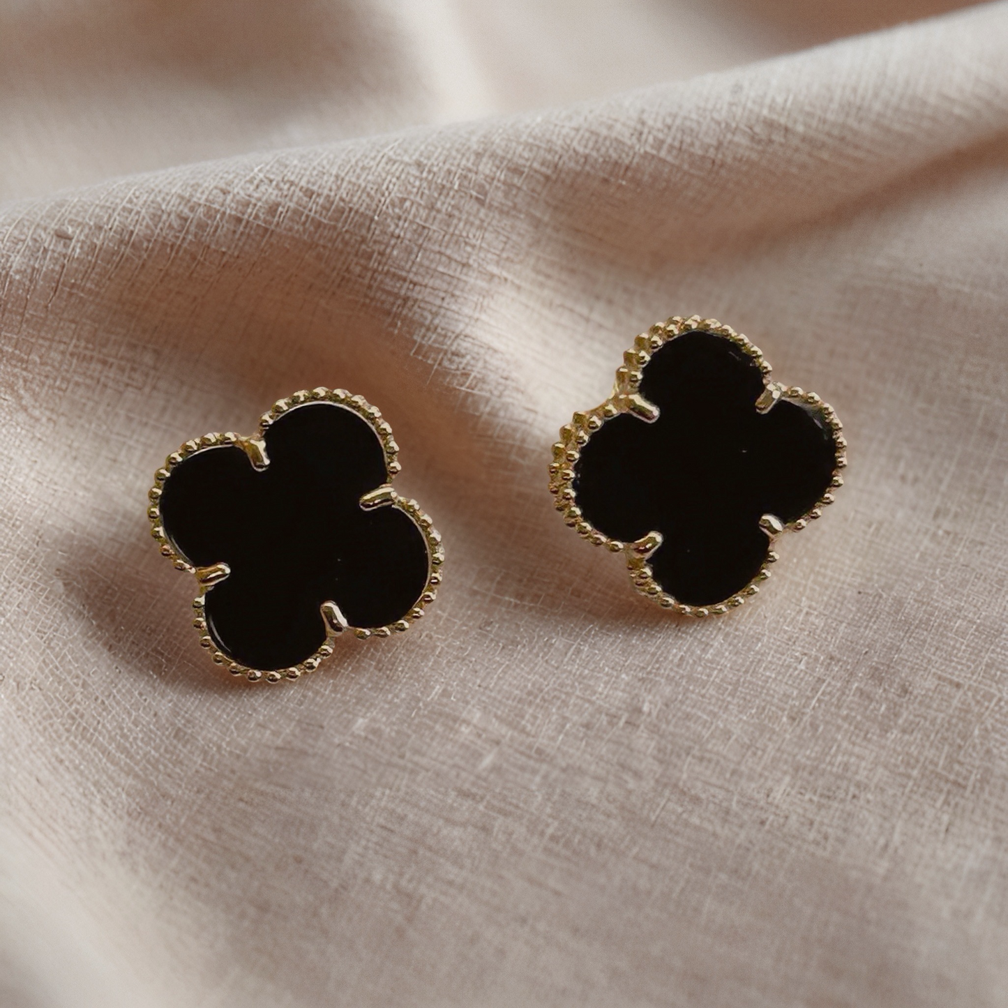 Black Onyx Clover Set