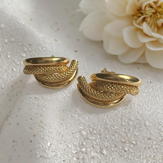 Textured Hoop Earrings