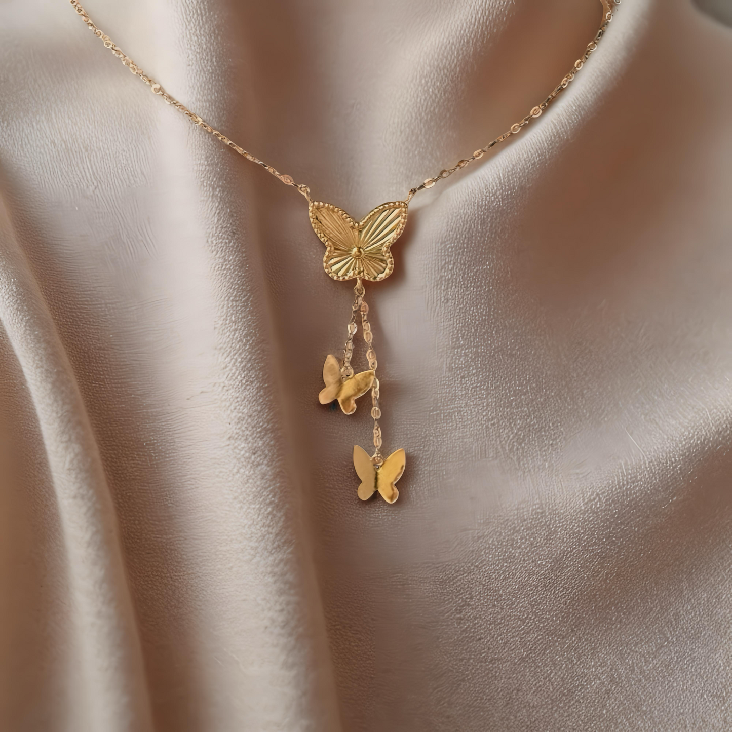 Butterfly Drop Necklace
