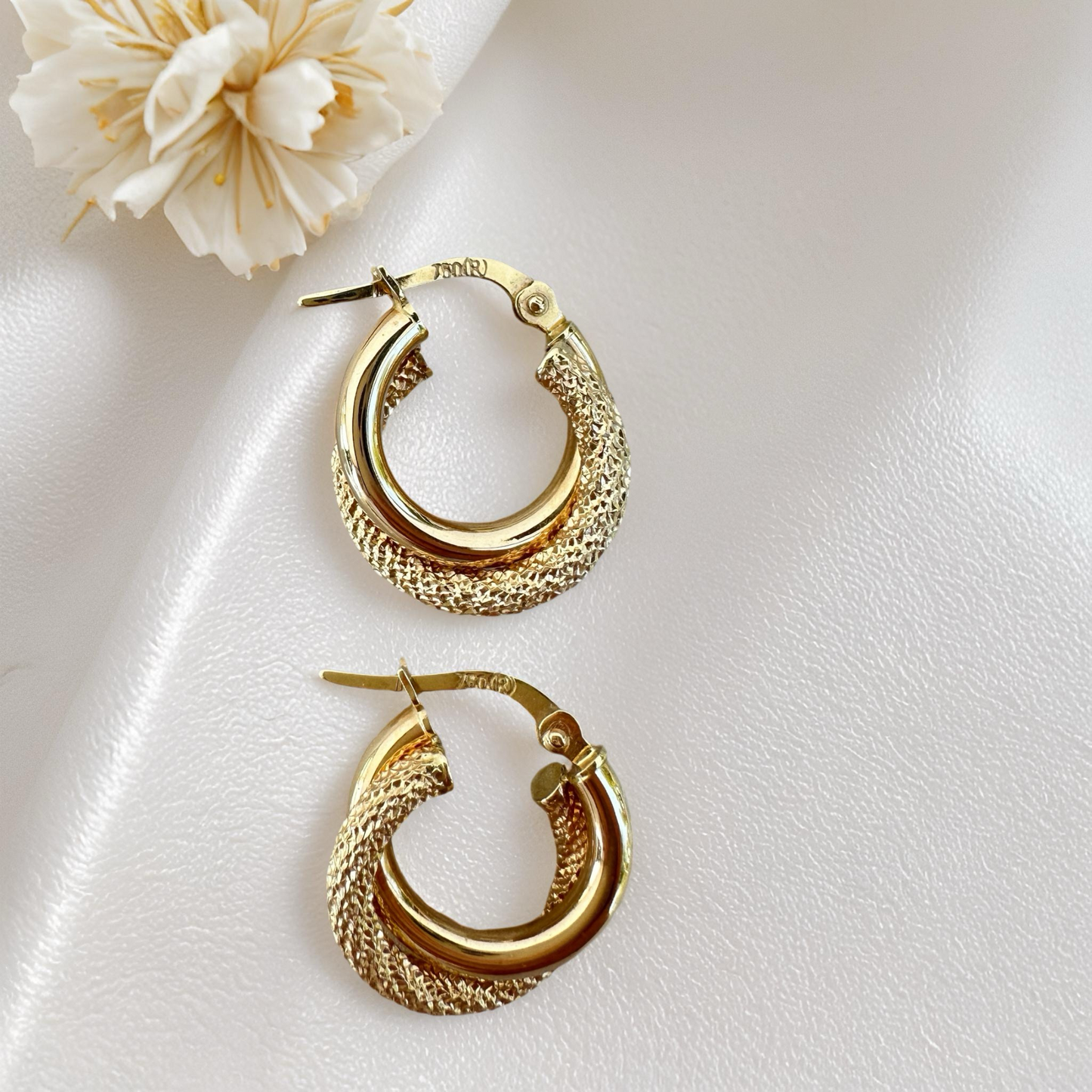 Textured Hoop Earrings