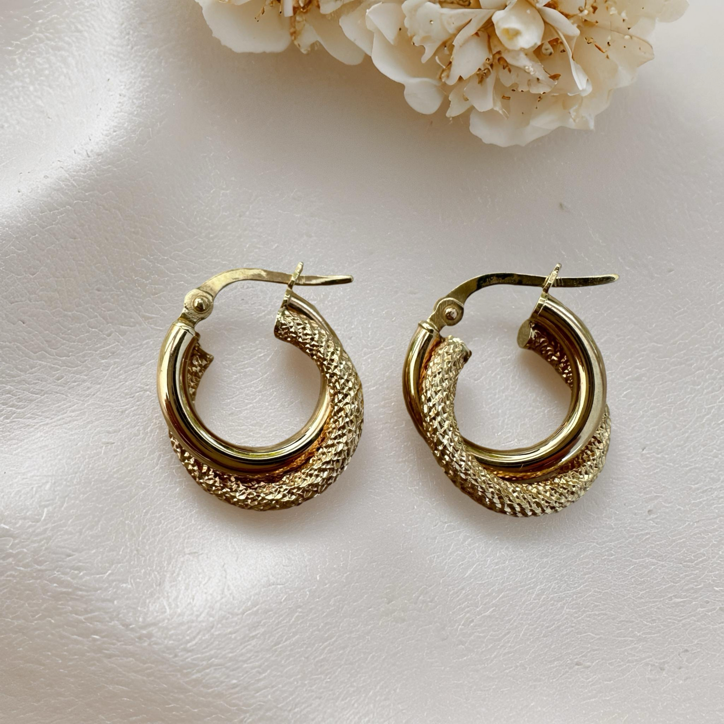 Textured Hoop Earrings