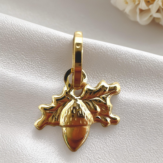 Golden Acorn Pendant