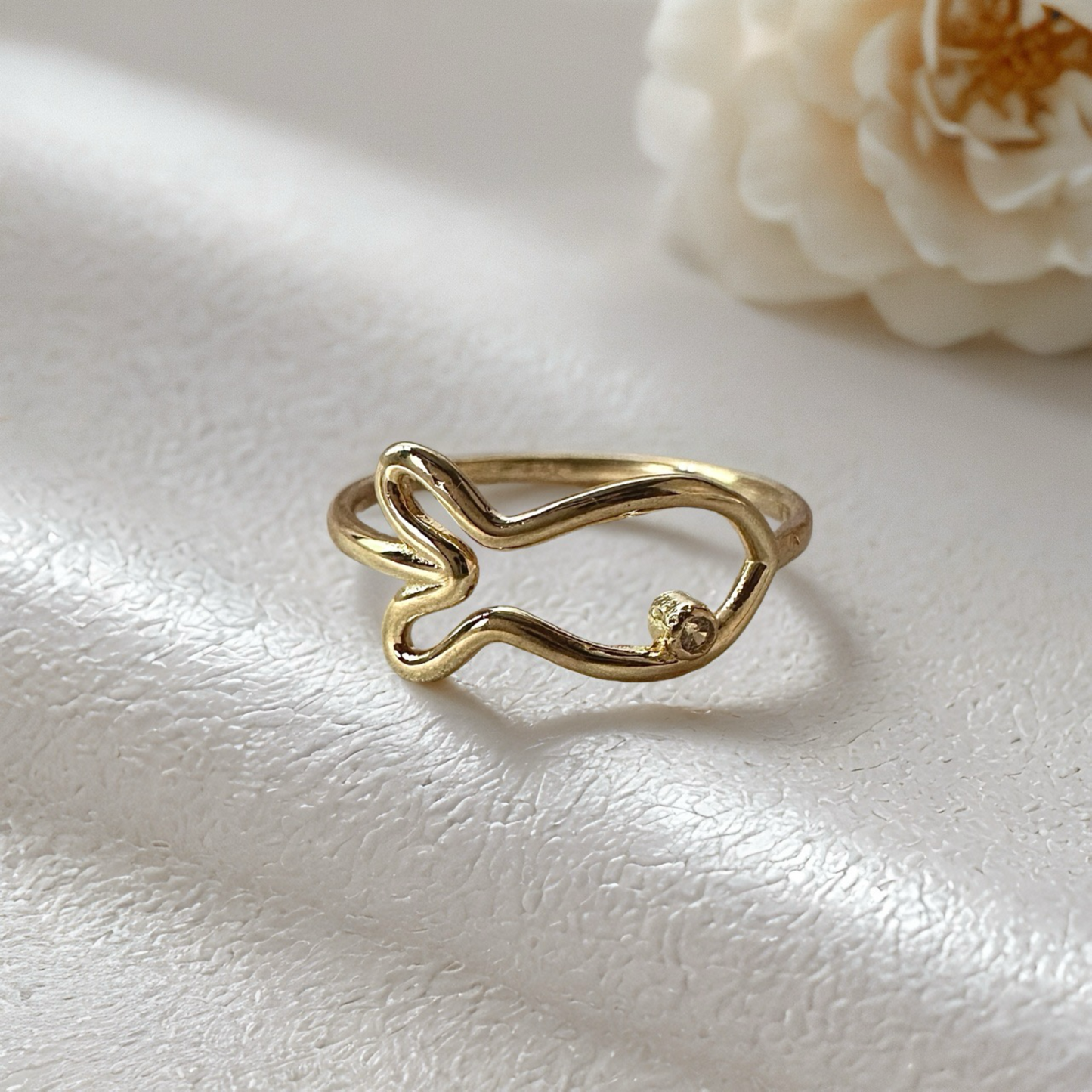 Gold Fish Outline Ring