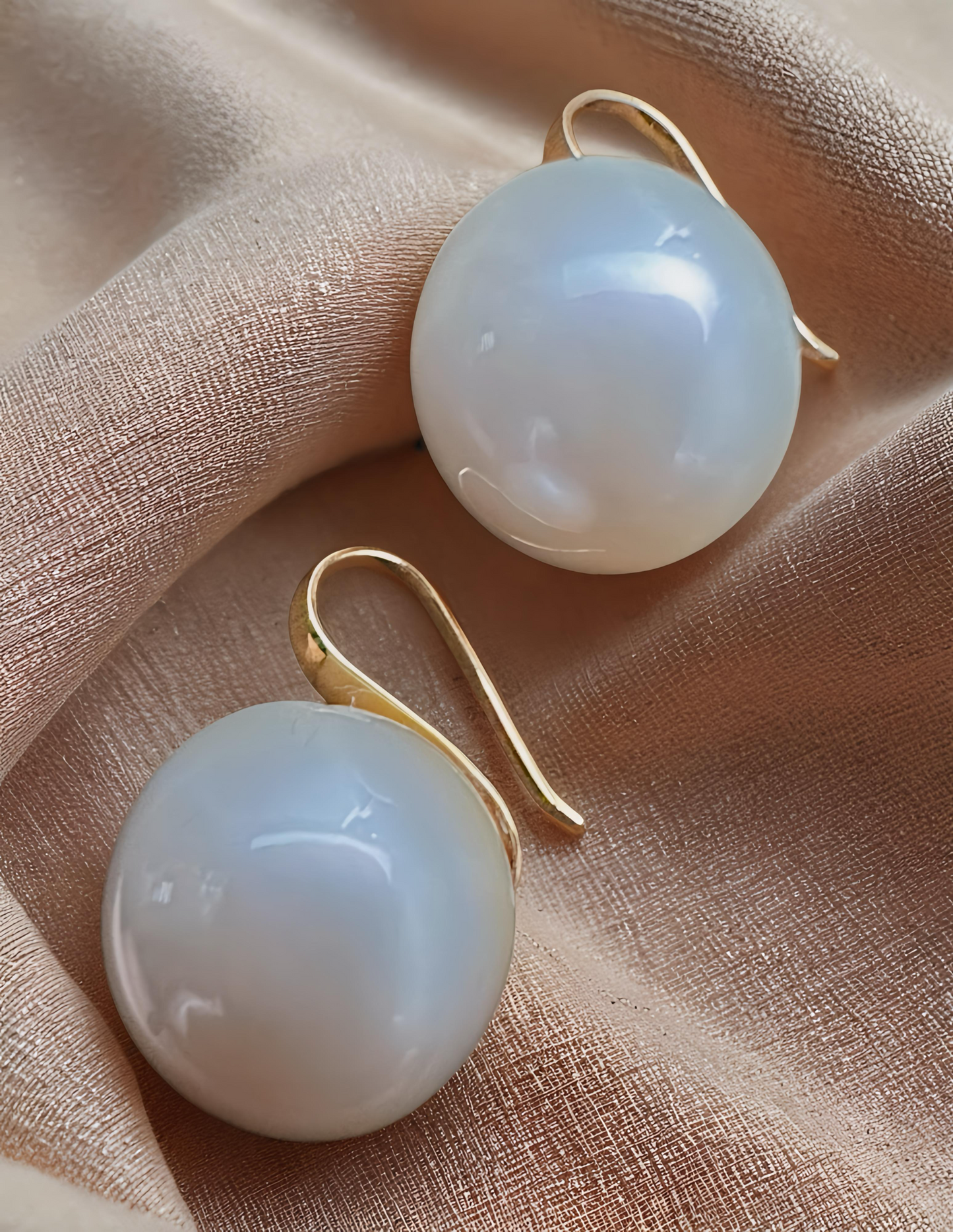 White South Sea Pearl Jewelry Set – 14K Solid Gold