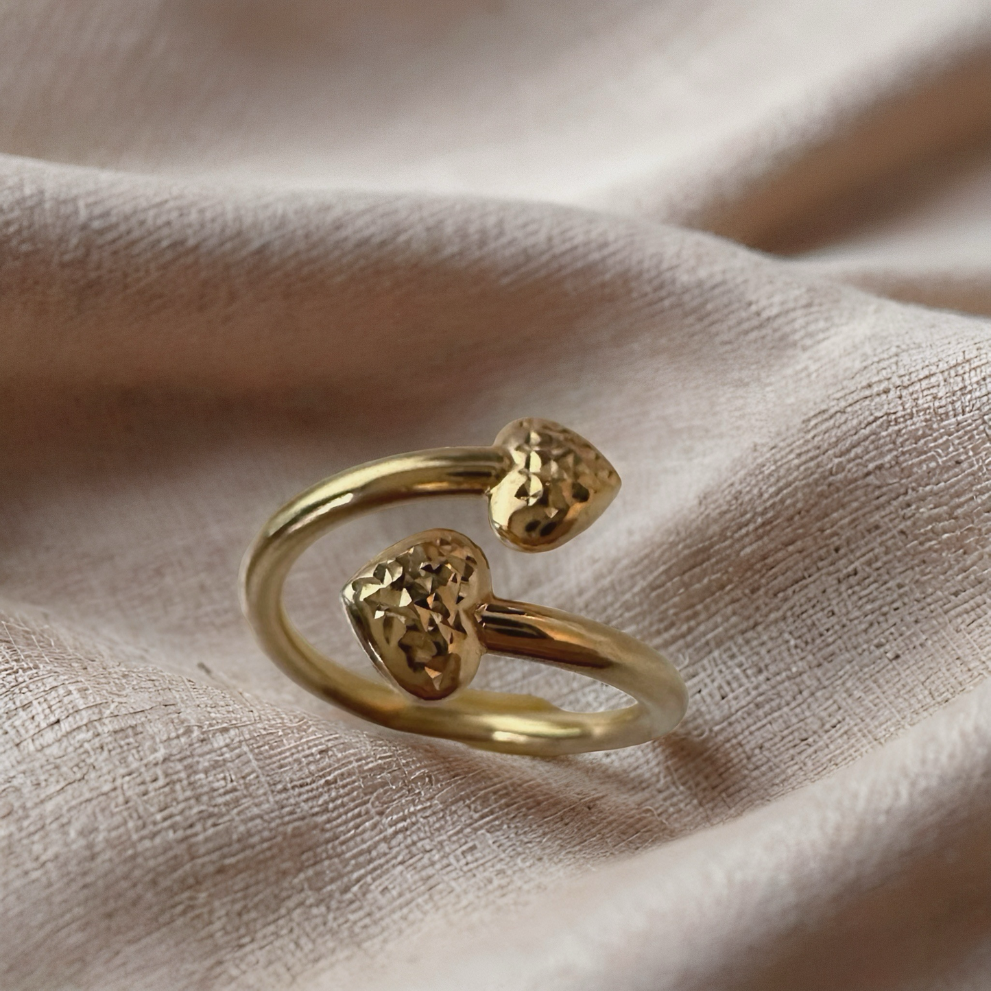 Double Heart Ring – Size 6