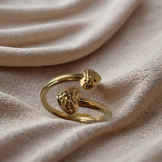Double Heart Ring – Size 6