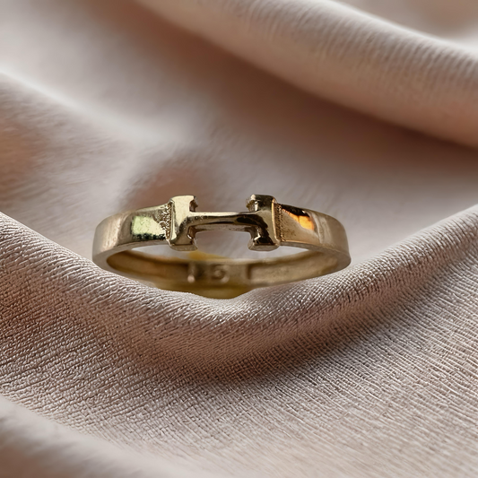 Gold Geometric Ring