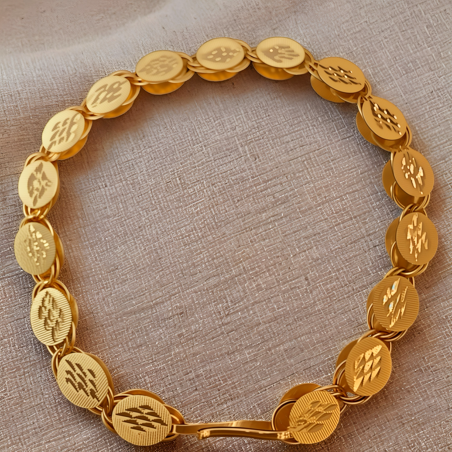21K Solid Gold Bracelet – 7”