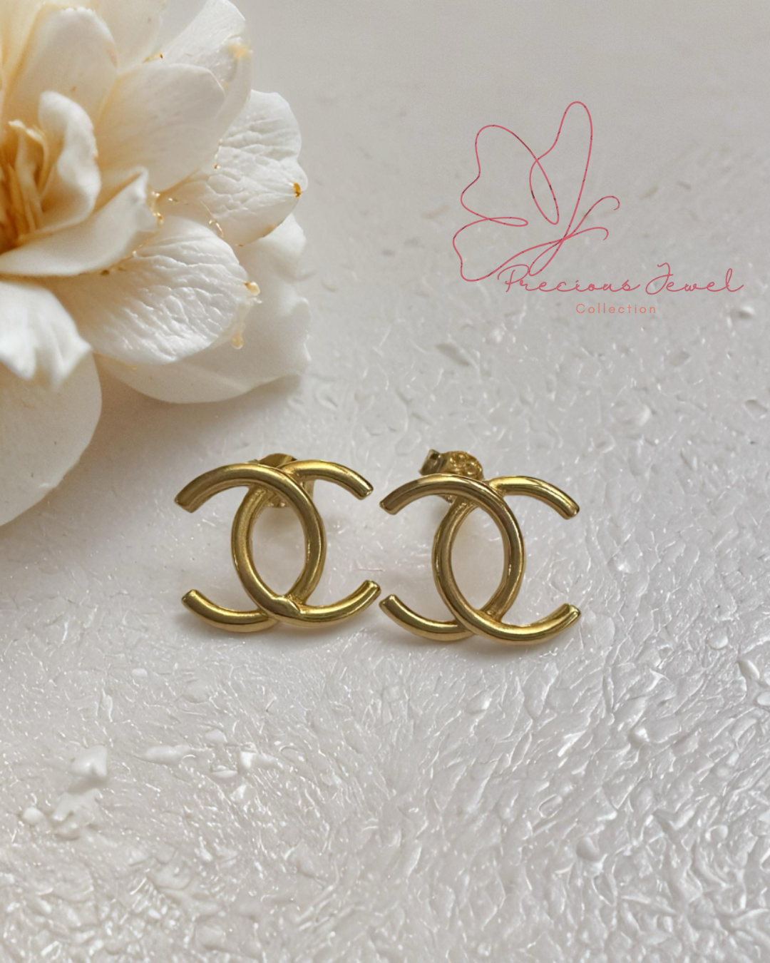 Luxury quilted design earrings