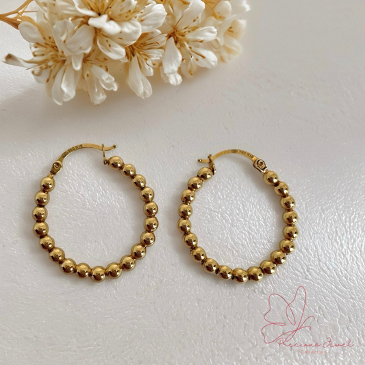 Beaded Hoop Earrings