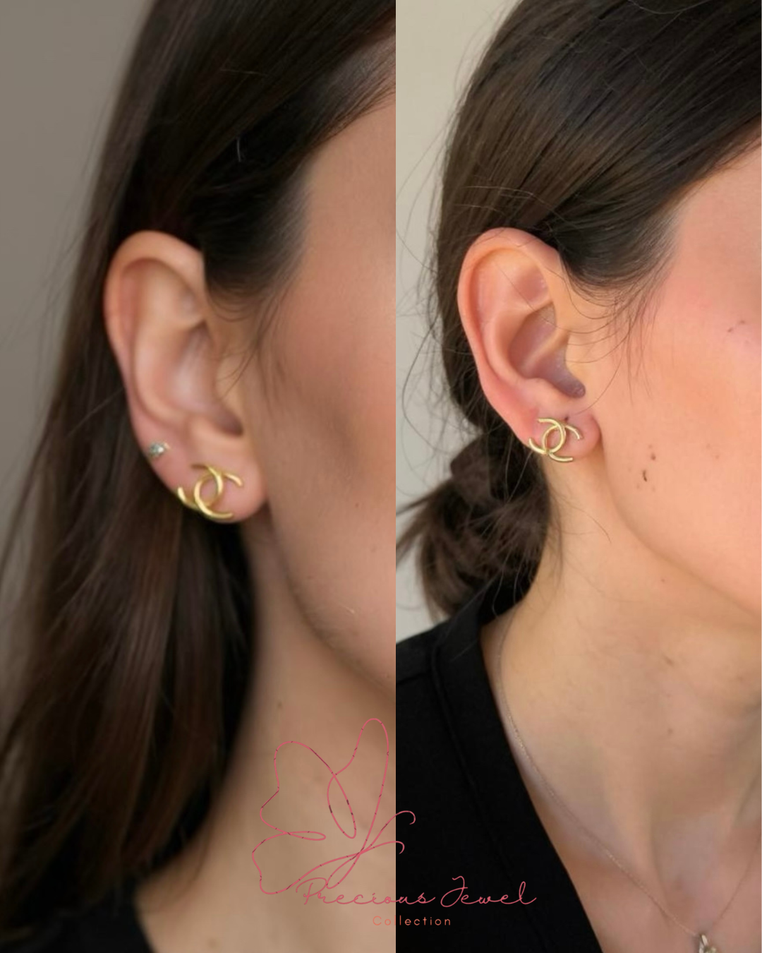 Luxury quilted design earrings